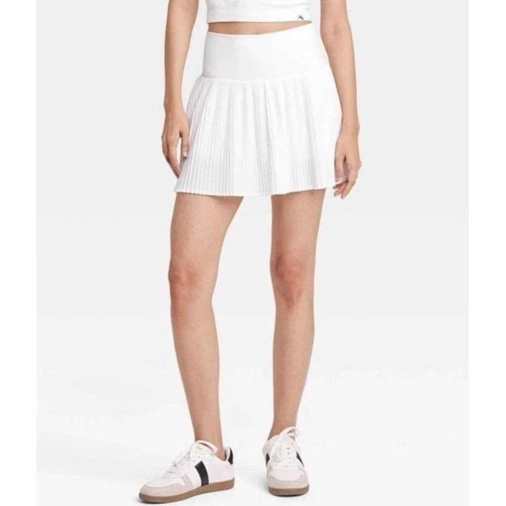 Women's Mini Pleated High-Rise Skort - JoyLab White Size Medium